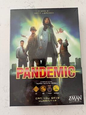 Z-Man Games Pandemic Board Game - Black Box with Red Logo